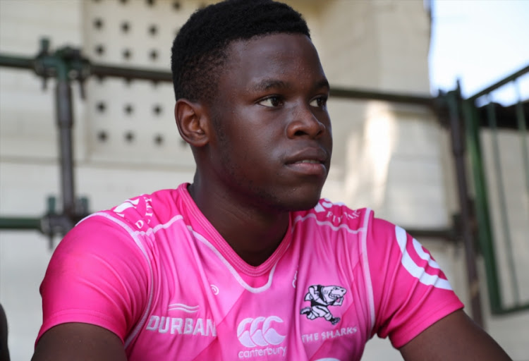 Aphelele Fassi of the Cell C Sharks during the training session at Jonsson Kings Park on September 18, 2018 in Durban.