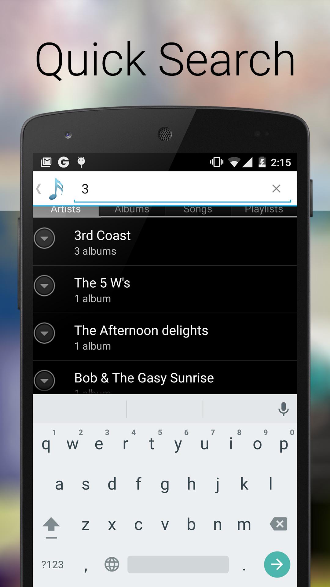 Android application Music Player screenshort