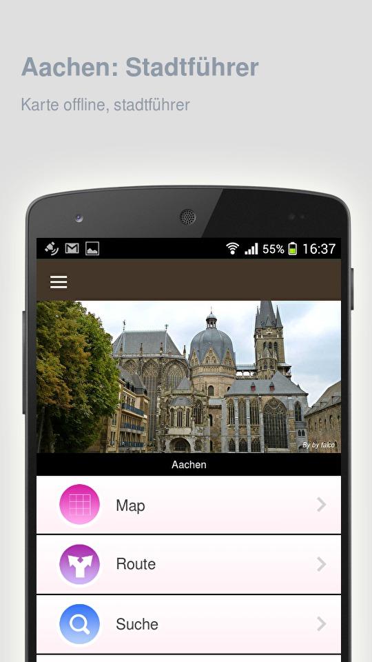 Android application Aachen: Offline travel guide screenshort