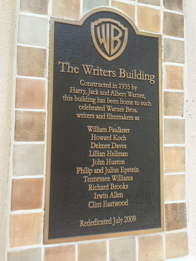 WB  The Writers Building  Constructed in 1935 by  Harry, Jack and Albert Warner, this building has been home to such celebrated Warner Bros. writers and filmmakers as  William Faulkner Howard...