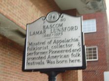 "Minstrel of Appalachia." Folklorist, collector, & performer. Pioneered and promoted American folk festivals. Was born here.Plaque via North Carolina Highway Historical Marker Program, and is used...