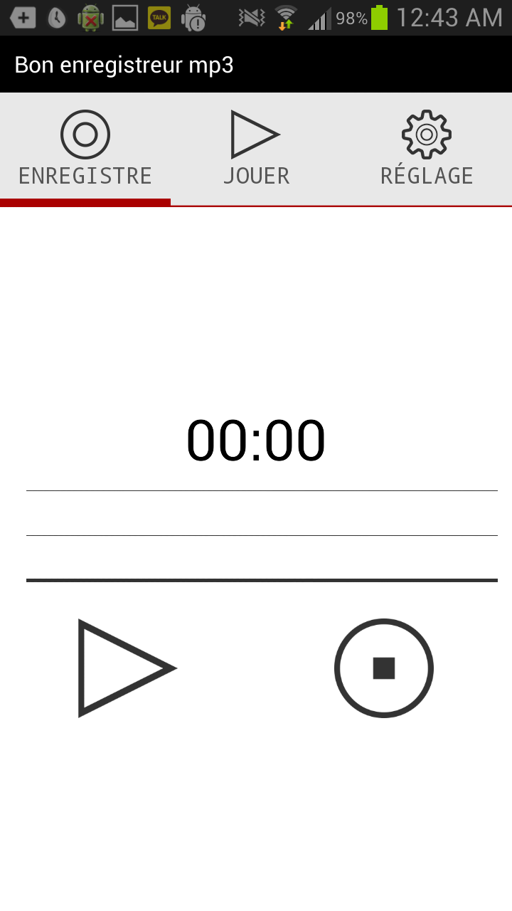 Android application Good mp3 recorder screenshort