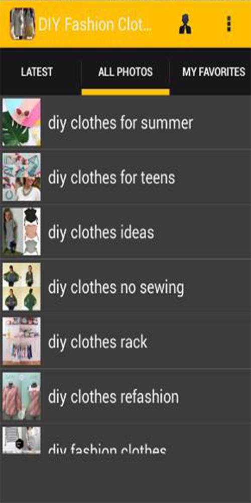 Android application 2300+ DIY Fashion Clothes screenshort