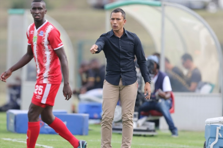 Fadlu Davids of Maritzburg United during the Nedbank Cup, Last 16 match between Royal Eagles and Maritzburg United at Princess Magogo Stadium on March 11, 2018 in Durban, South Africa.