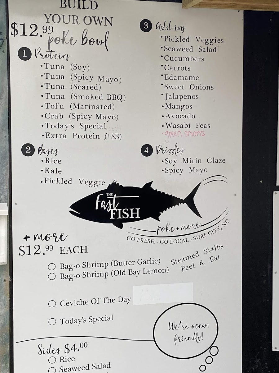The Fast Fish 🐠 poke + more gluten-free menu