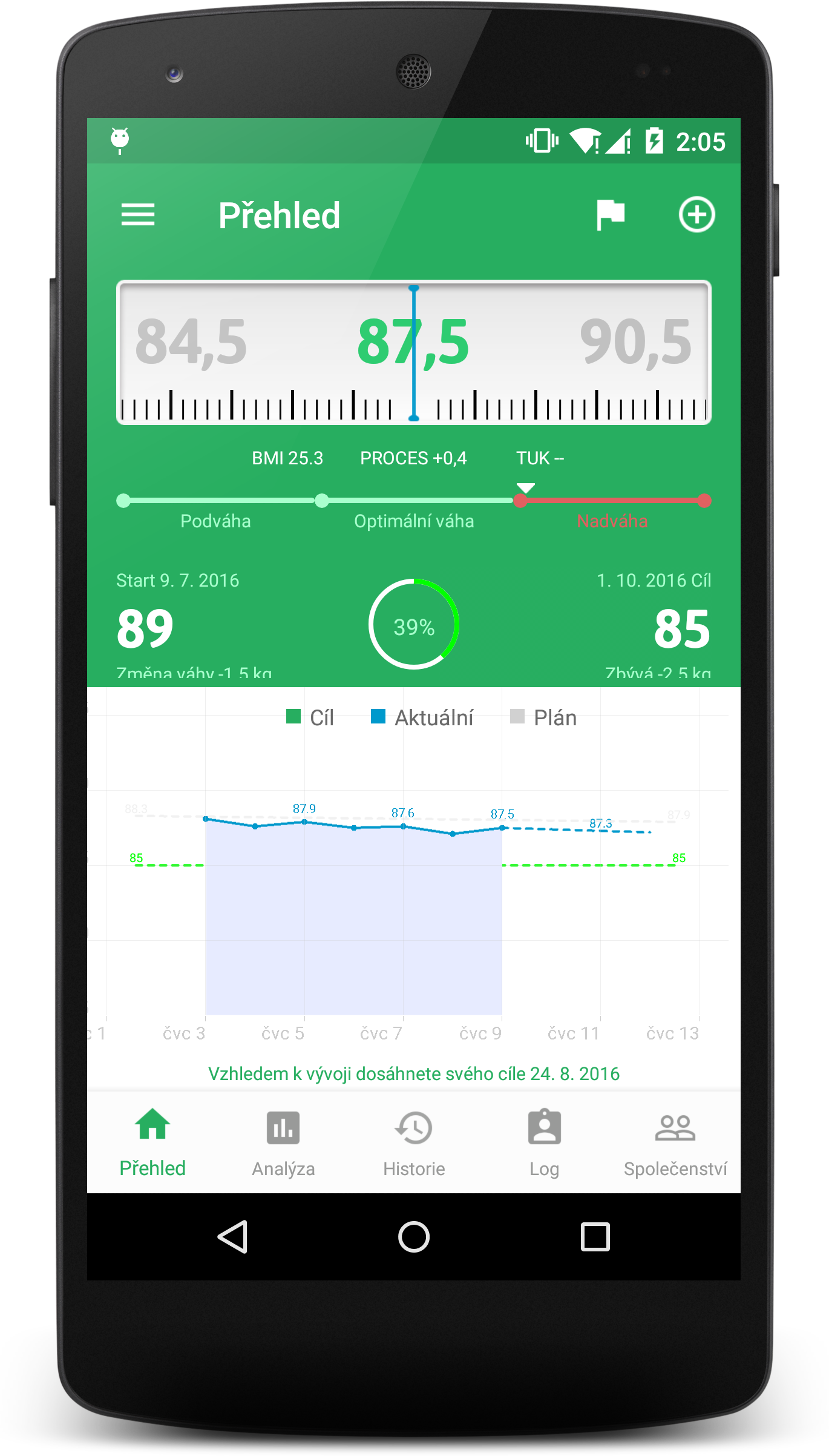 Android application Weight Track Assistant screenshort