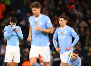 Manchester City's Josko Gvardiol looks dejected after their Champions League quarterfinal exit to Real Madrid after the second leg at Etihad Stadium in Manchester on Wednesday night.
