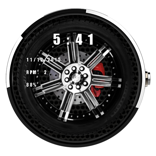 Spinning Car Wheel Watch Face