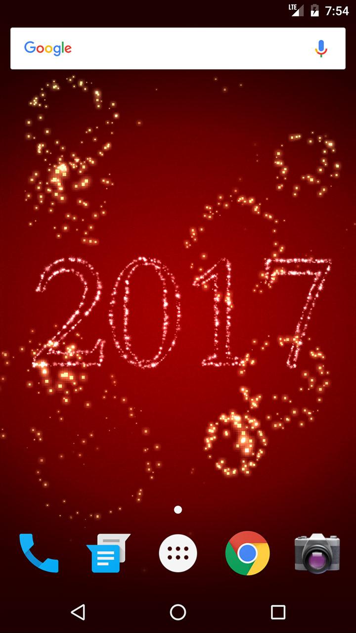 Android application New Year Fireworks LWP 2017 screenshort