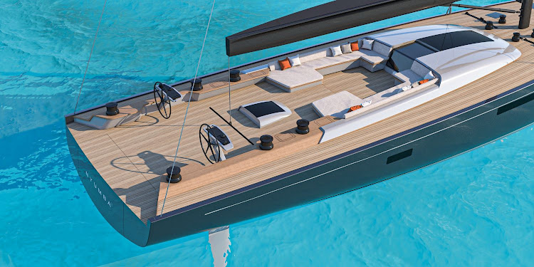 There’s plenty of space to relax on deck and the yacht also has a large swimming platform/