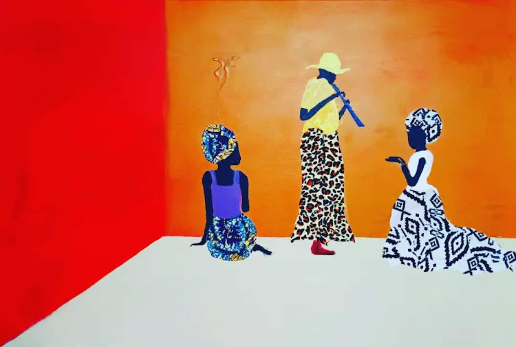 Khehla Chepape Makgato, Put A Song In My Hands, Mixed Media, 150cm x 100cm, 2023
