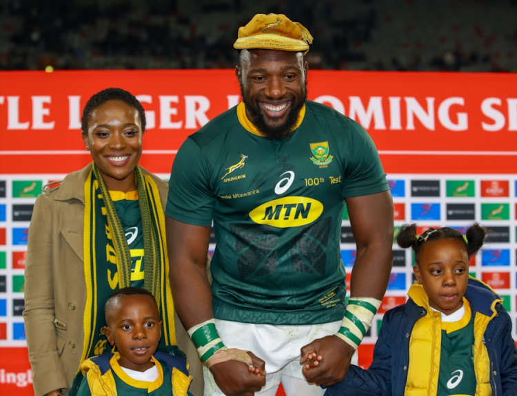 Beast Mtawarira with his family.