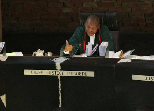 Chief Justice Mogoeng Mogoeng at the Constitutional Court of South Africa. Pic. Mohau Mofokeng. 05/03/2013. © Sowetan.