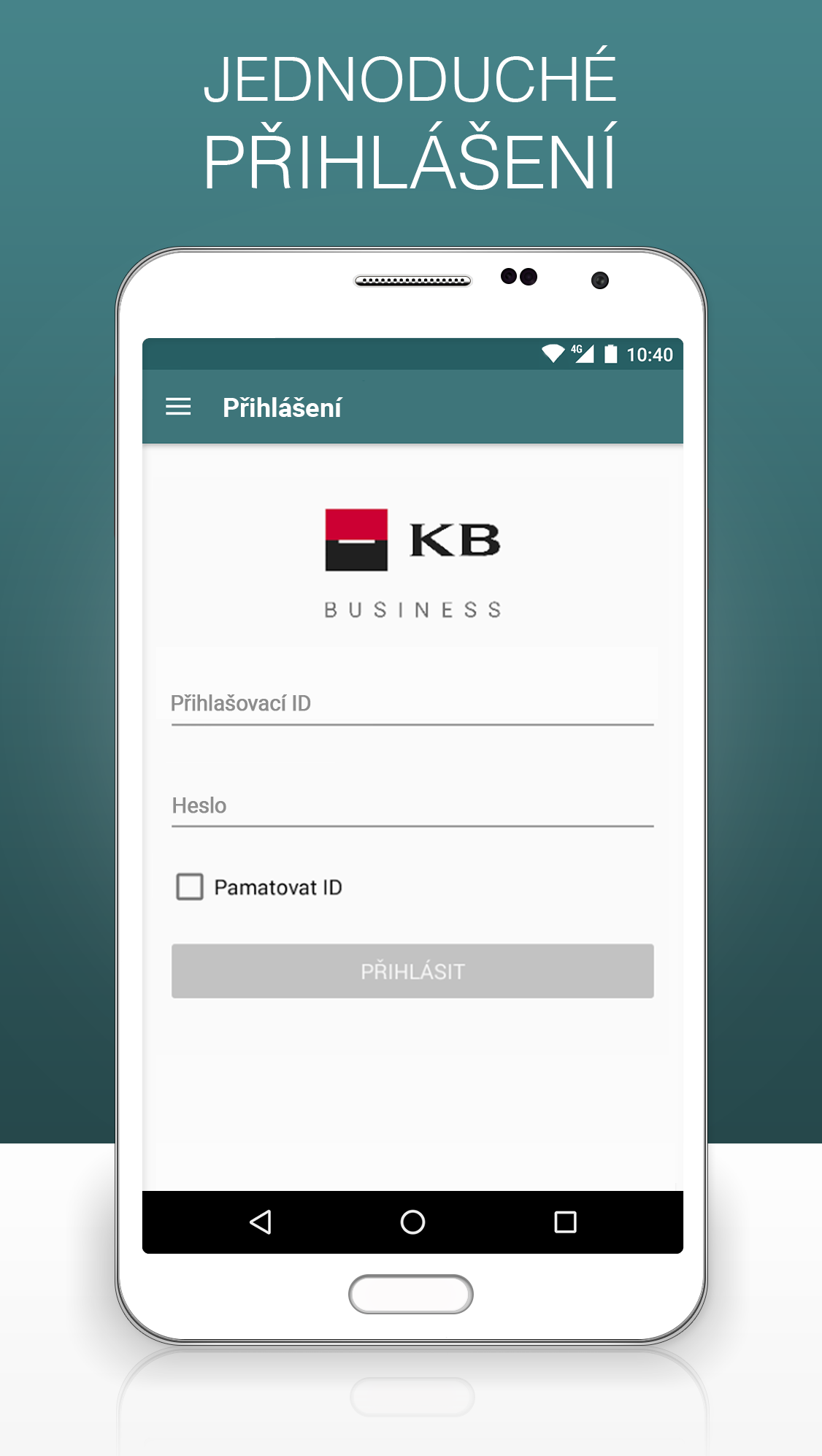 Android application Mobilní banka Business screenshort