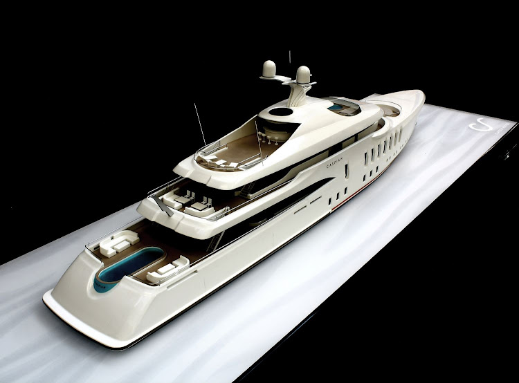 This model of the Caspian clearly shows the layout of the various leisure decks.