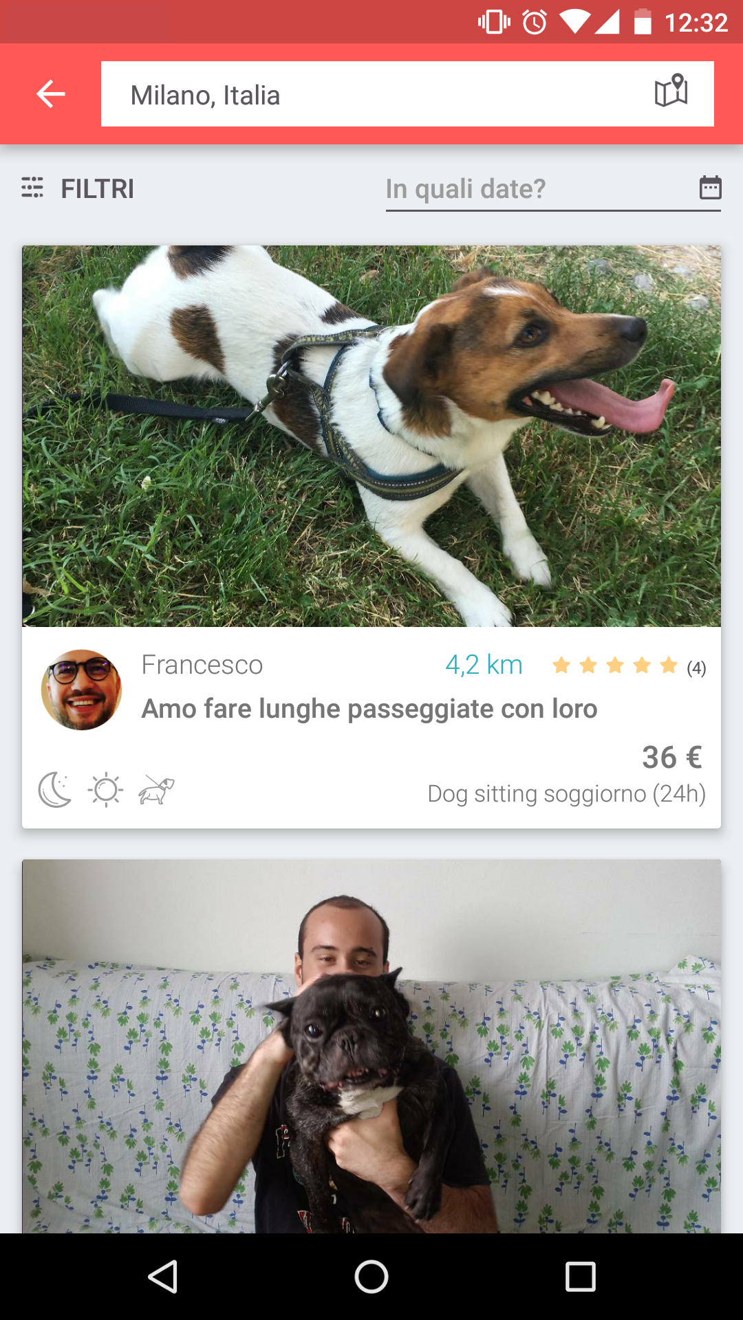 Android application DogBuddy screenshort