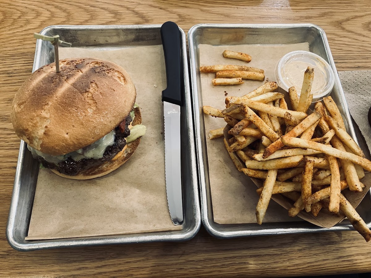 Cajin fries, Hot and Heffe burger