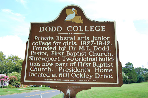 Private liberal arts junior college for girls, 1927-1942. Founded by Dr. M.E. Dodd, Pastor, First Baptist Church, Shreveport. Two original buildings now part of First Baptist Church. President's...