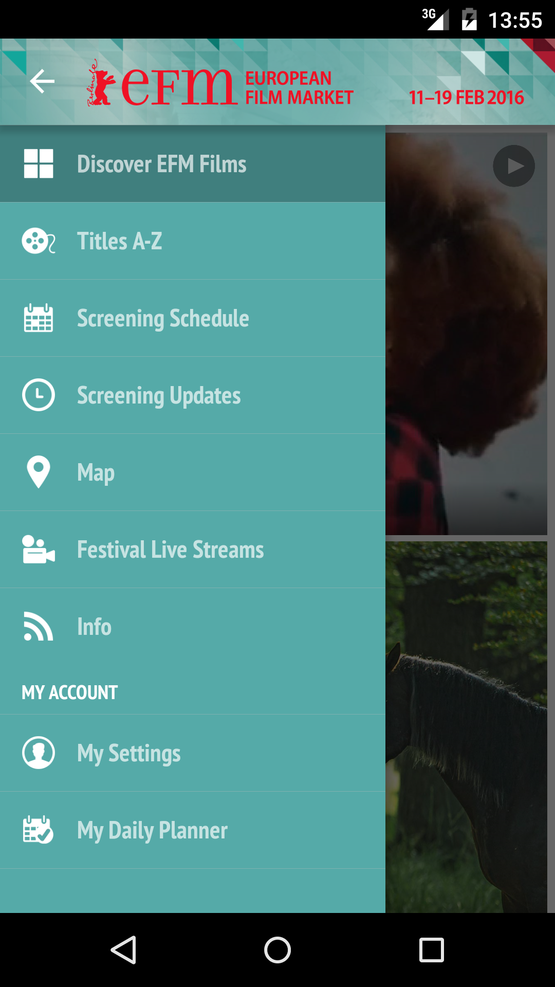 Android application EFM 2016 screenshort