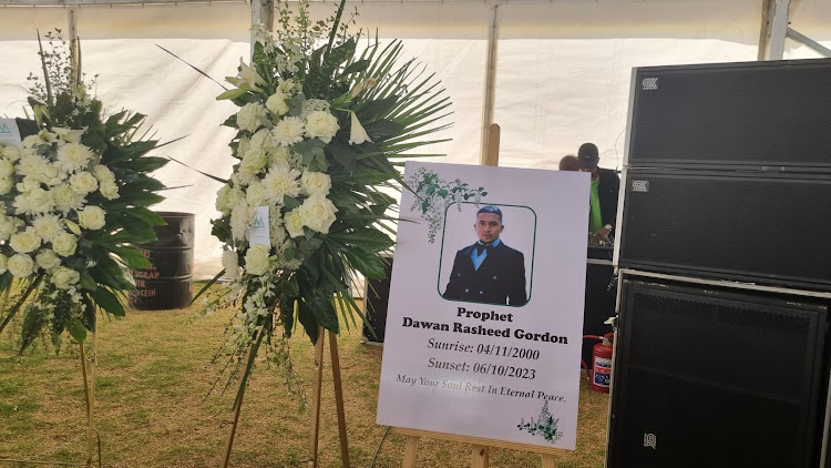 The funeral of pastor Dawan Gordon in Randfontein.