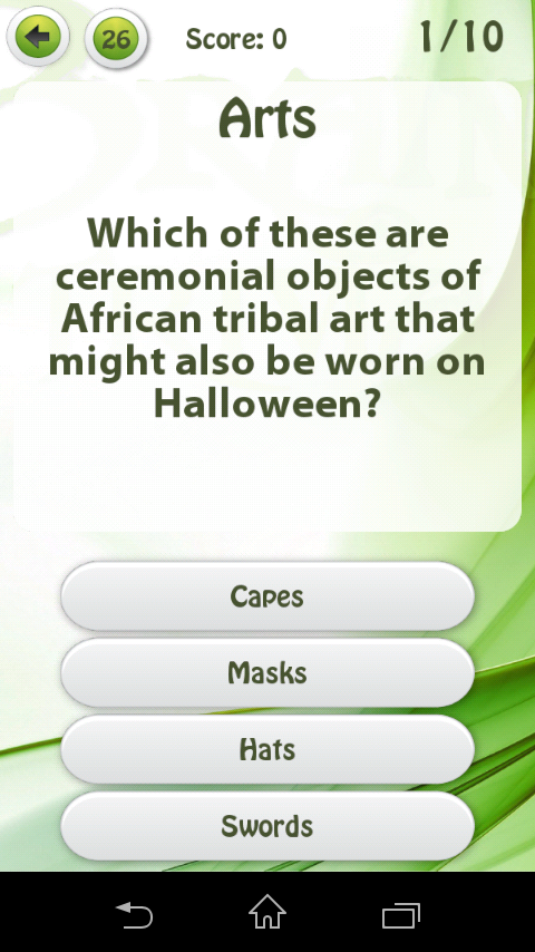 Android application Brain Trivia screenshort