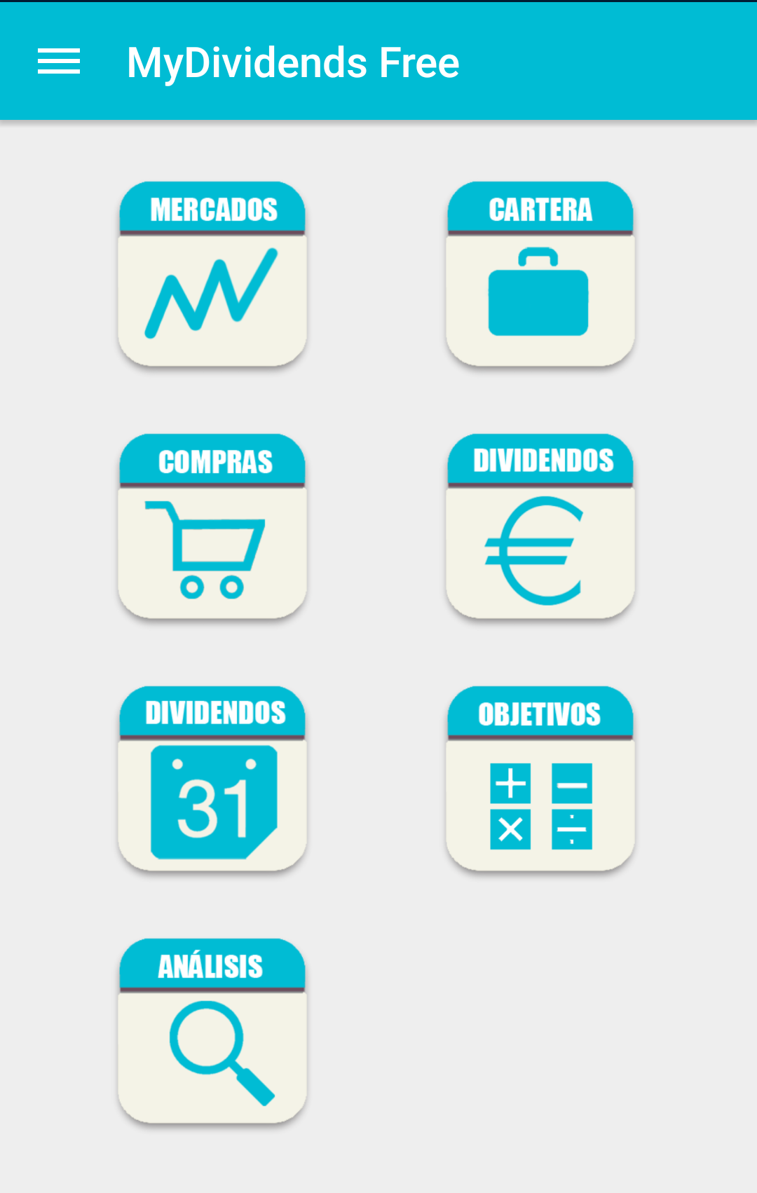 Android application MyDividends Free (Bolsa) screenshort