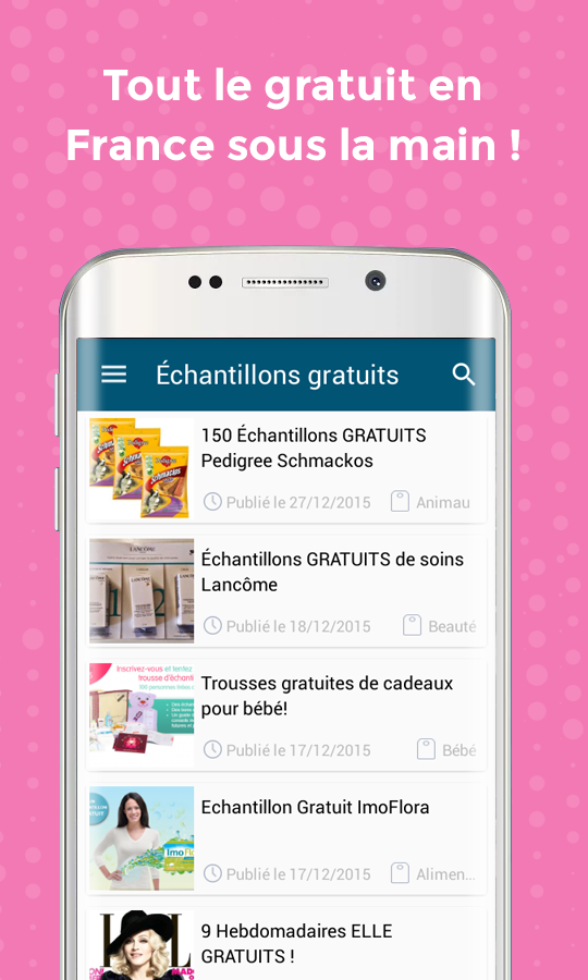 Android application Mes Échantillons Gratuits screenshort