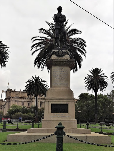 Apparently Charlton Heston played him in the movie Khartoum and there is a twin statue in Trafalgar Square in London that was removed and then placed elsewhere at the behest of Churchill....