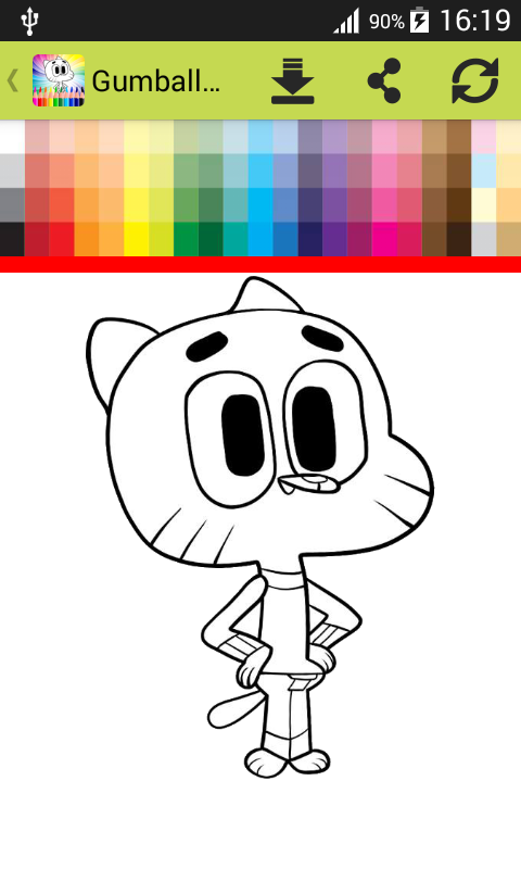 Android application Coloring Book Gumboll screenshort