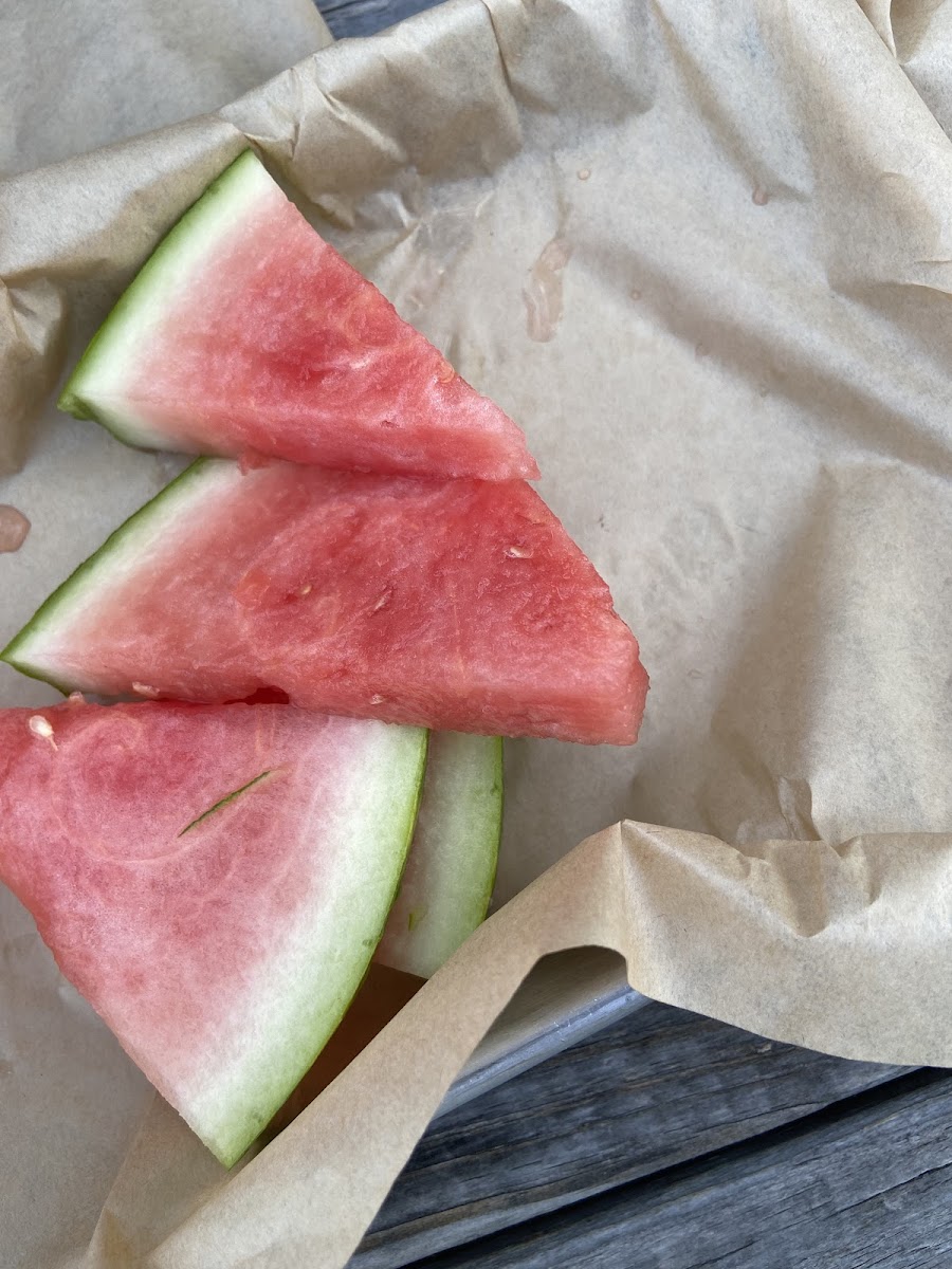 They gave us free watermelon to aplogize forvtge wait.