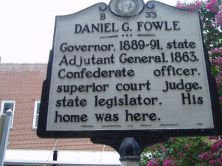 Governor, 1889-91, state Adjutant General, 1863, Confederate officer, superior court judge, state legislator. His home stood here.Plaque via North Carolina Highway Historical Marker Program, and...