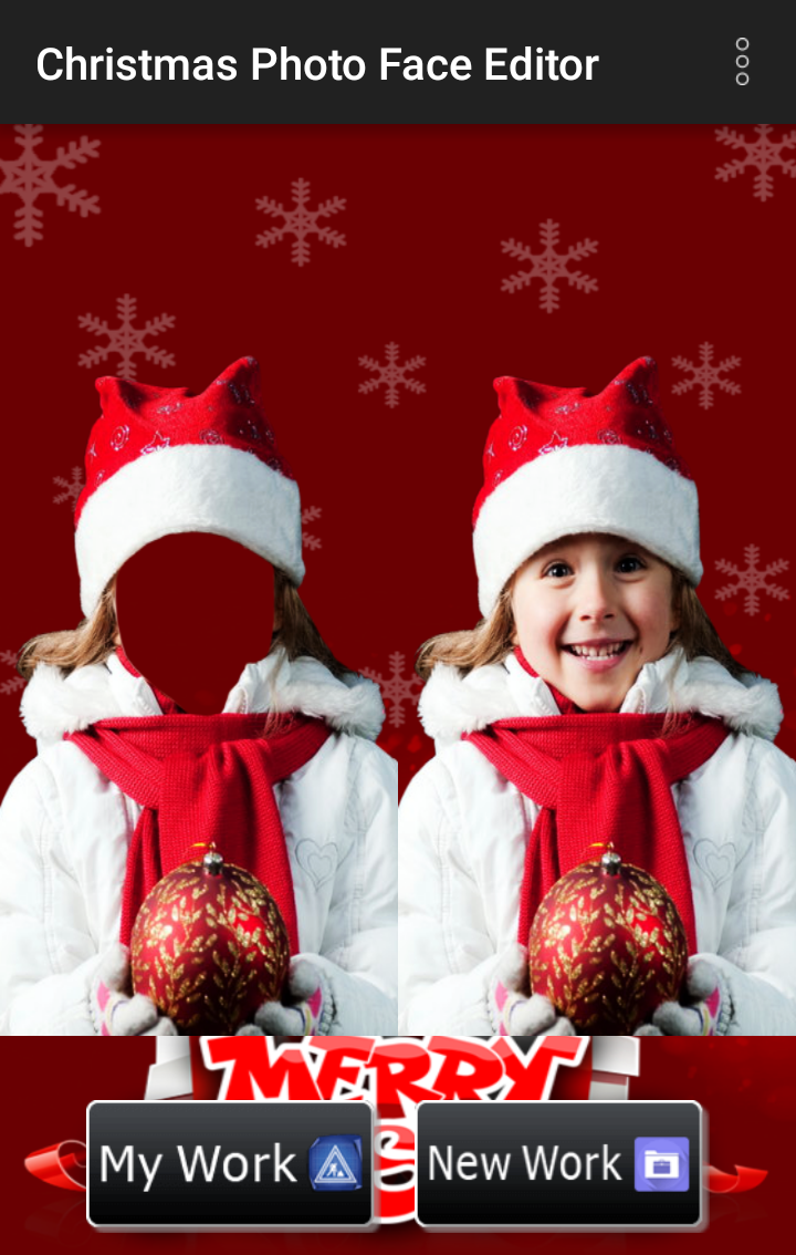 Android application Christmas Photo Face Editor screenshort