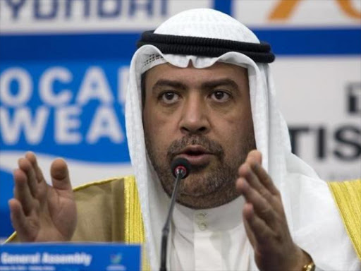 Olympic Council of Asia (OCA) President Sheikh Ahmad Al-Fahad Al-Sabah speaks at a news conference at the Main Media Centre of the 17th Asian Games in Incheon September 21, 2014. Photo/REUTERS