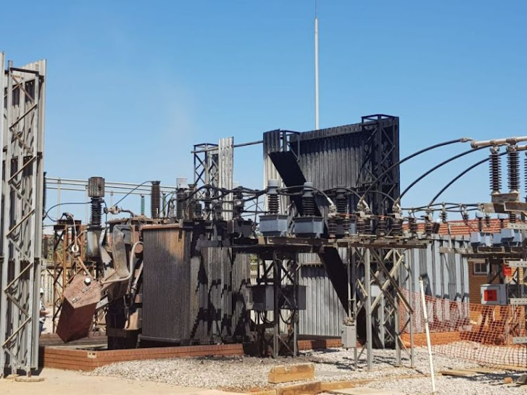 The Allandale substation in Midrand where a fire broke out on Wednesday March 20 2019. It was shut down again on Thursday, March 21 2019, to avoid a possible disaster following an oil leak.