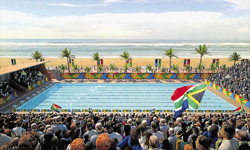 This is what the swimming venue for the 2022 Commonwealth Games, to be built at the Rachel Finlayson tidal pool, will look like