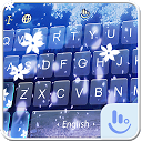 ダウンロード Live Blue Cherry Rain Keyboard Theme をインストールする 最新 APK ダウンローダ