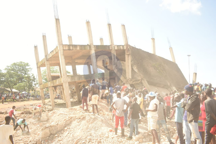 Collapsed building in Bungoma