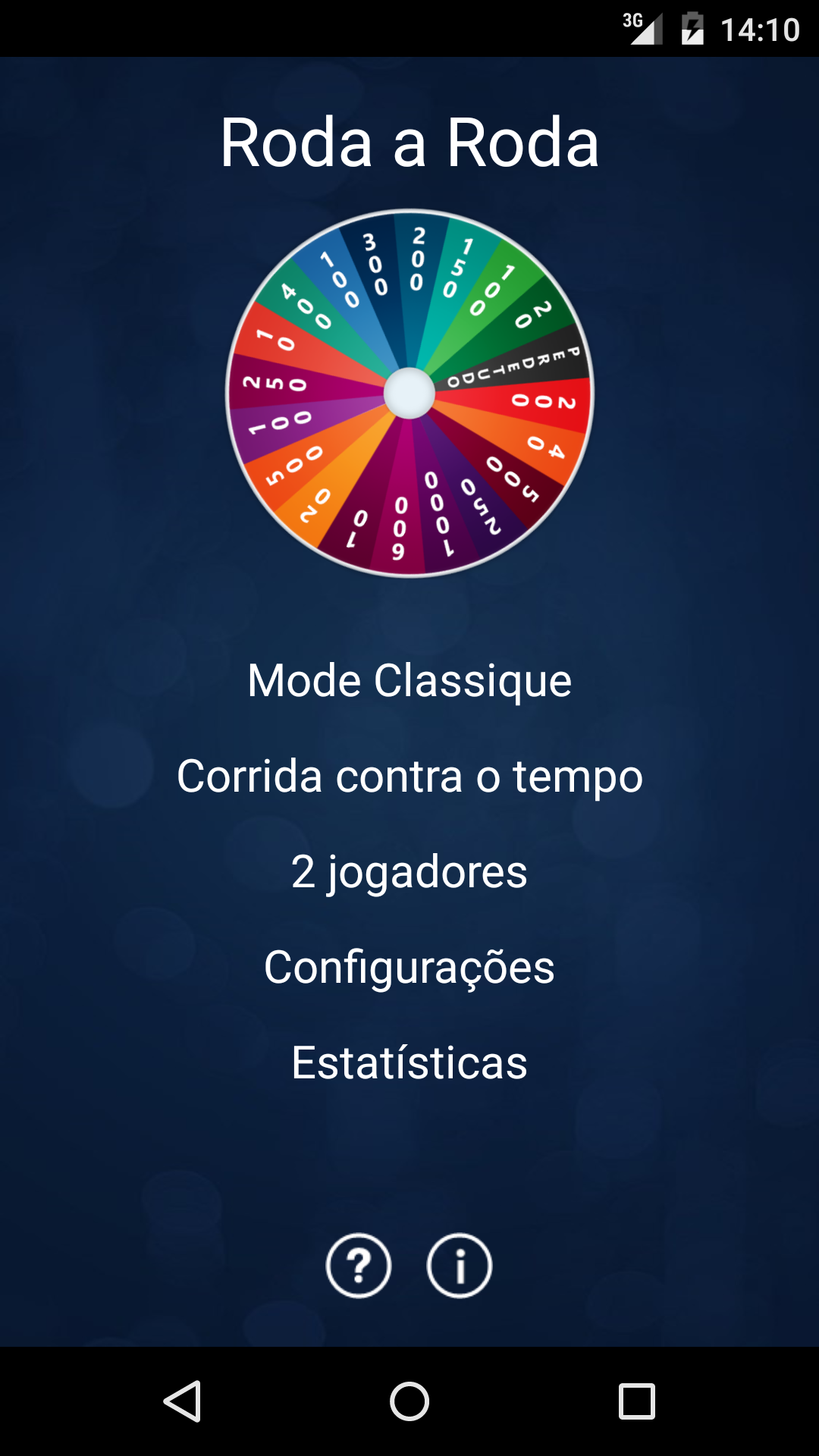 Android application Roda a Roda (Portuguese) screenshort
