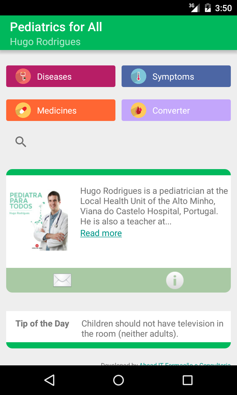 Android application Pediatrics for all screenshort