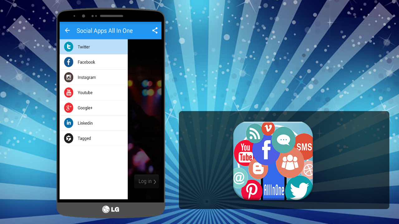 Android application All In One Social Media "Fast" screenshort
