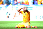 Lebogang Manyama of Kaizer Chiefs reacts after a missed chance  on Saturday.  