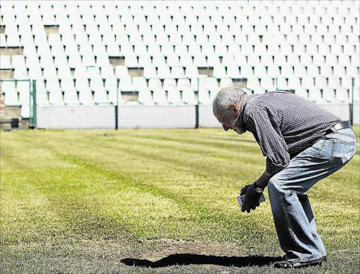 CLOSE WATCH: PSL Chiefs Operations Officer Ronnie Schloss conducts an inspection of the Buffalo City Stadium in East London Picture: SIBONGILE NGALWA