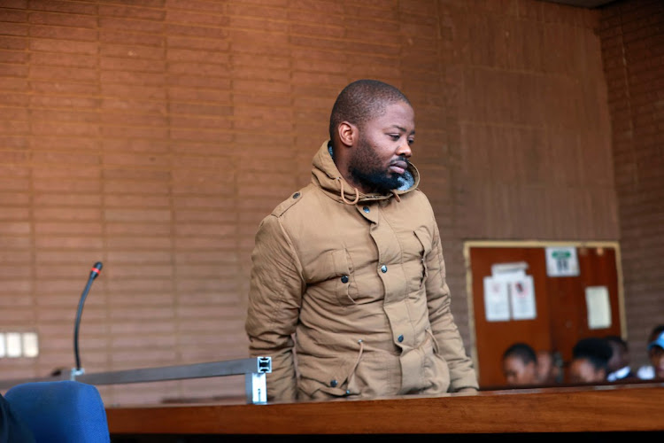 Sibongiseni Ngubane appears at the Rustenburg magistrate's court.