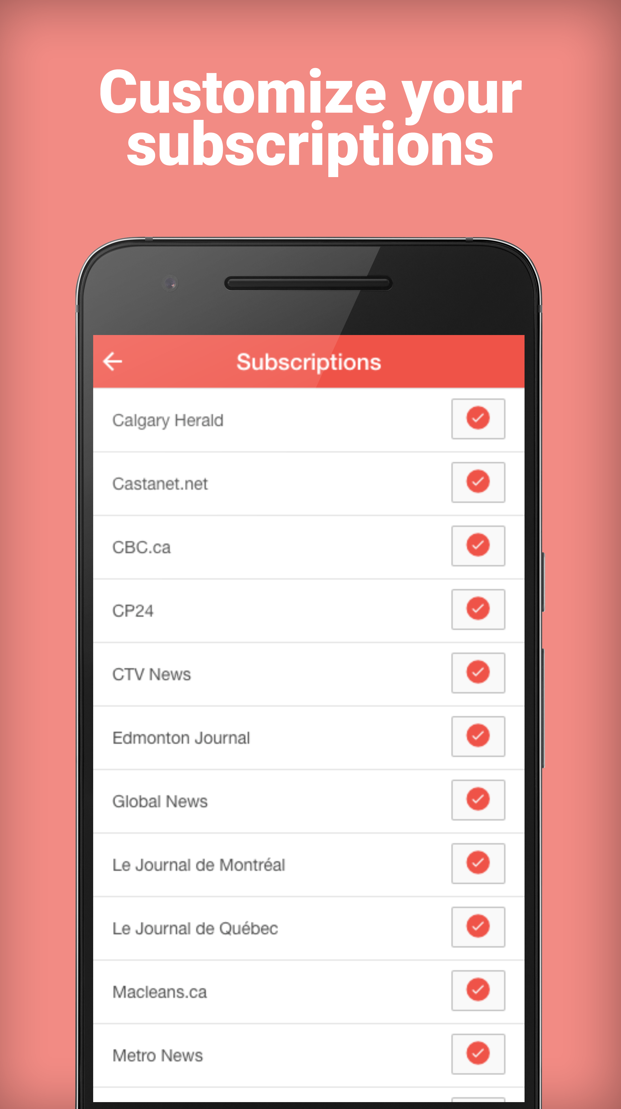 Android application Canada News screenshort