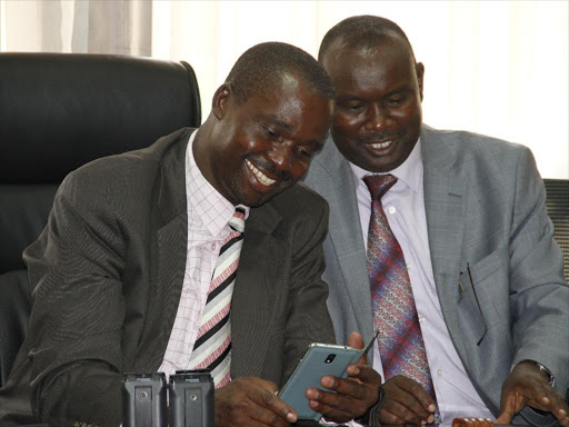 National Assembly Public Accounts Committee chairman Nicholas Gumbo with vice chair Jackson Rop. /FILE