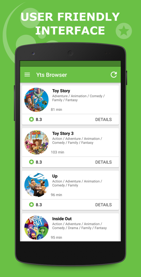 Android application YTSRSS - Yts Browser screenshort
