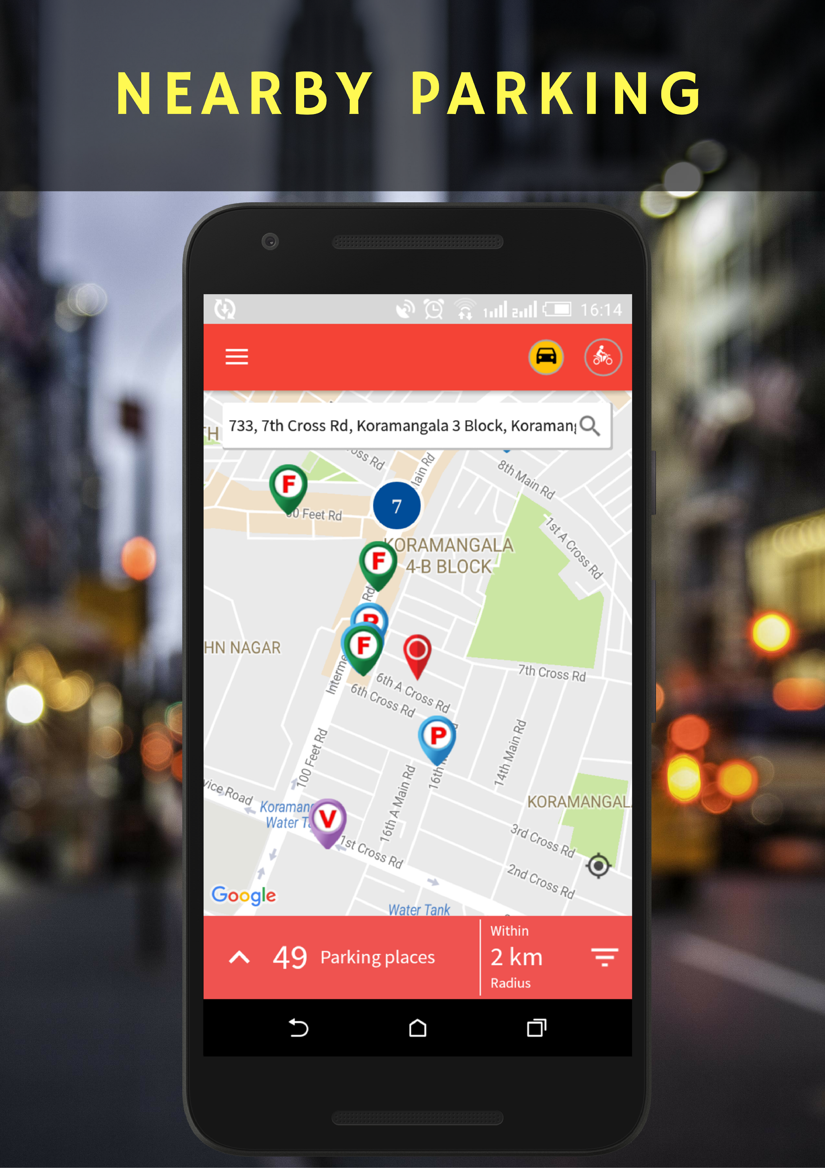 Android application ParkingRhino screenshort
