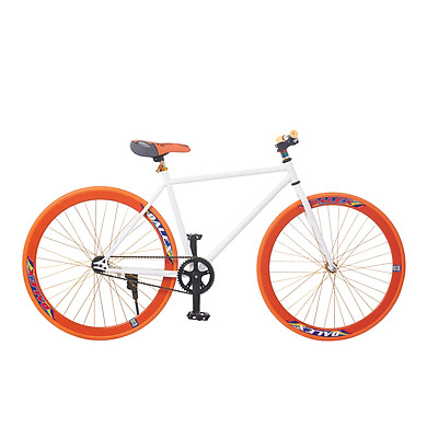 Xe Đạp Fixed Gear Single Sportslink - Trắng Phối Cam