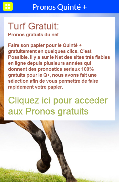 Android application Turf Gratuit, Pronos Quinté + screenshort
