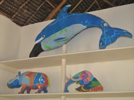 Some of the products on display at The Eco World enteprise centre in Watamu which were made of recycled materials on February 8./ALPHONCE GARI